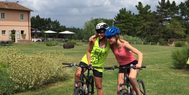 two young optician at OAKLEY event MTB guided ride