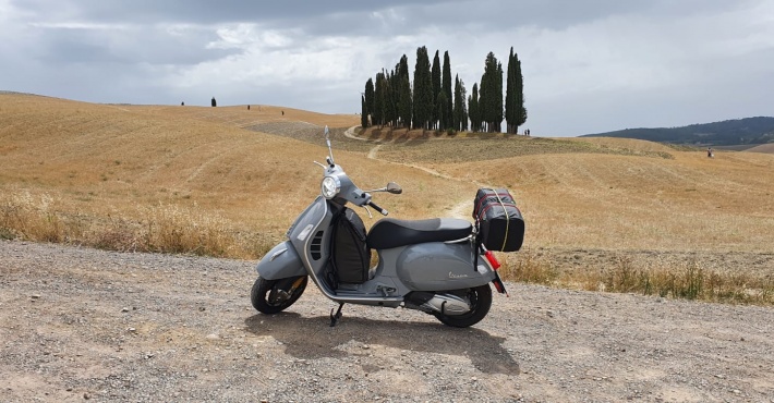 Our GTS 300cc Supertech crossing Crete Senesi